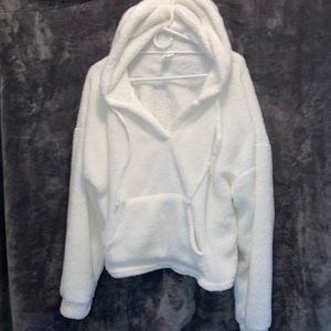 Hooded soft lounging top